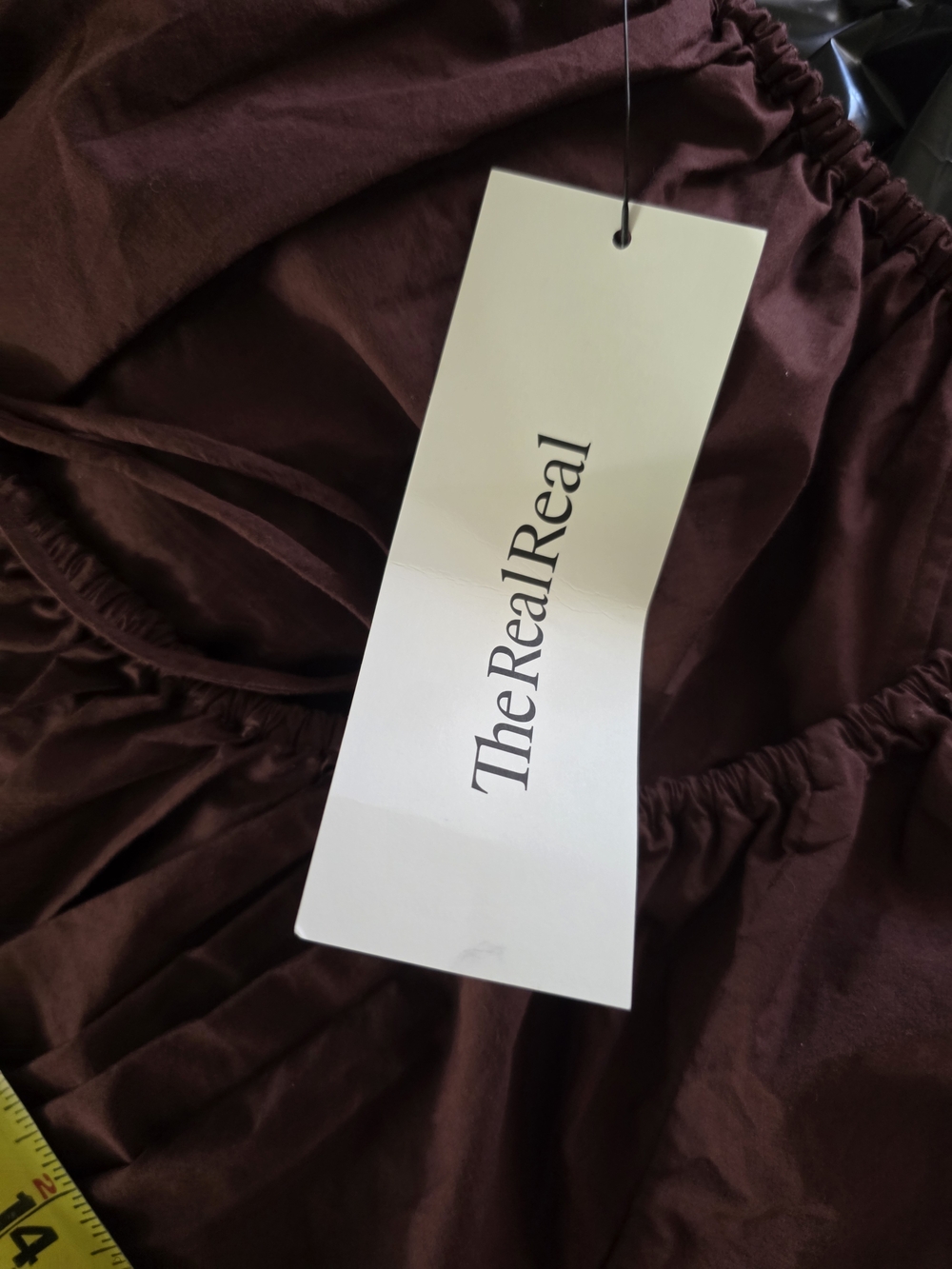 Matteau Chocolate Puff-Sleeve Tiered Dress - Picture 13 of 15